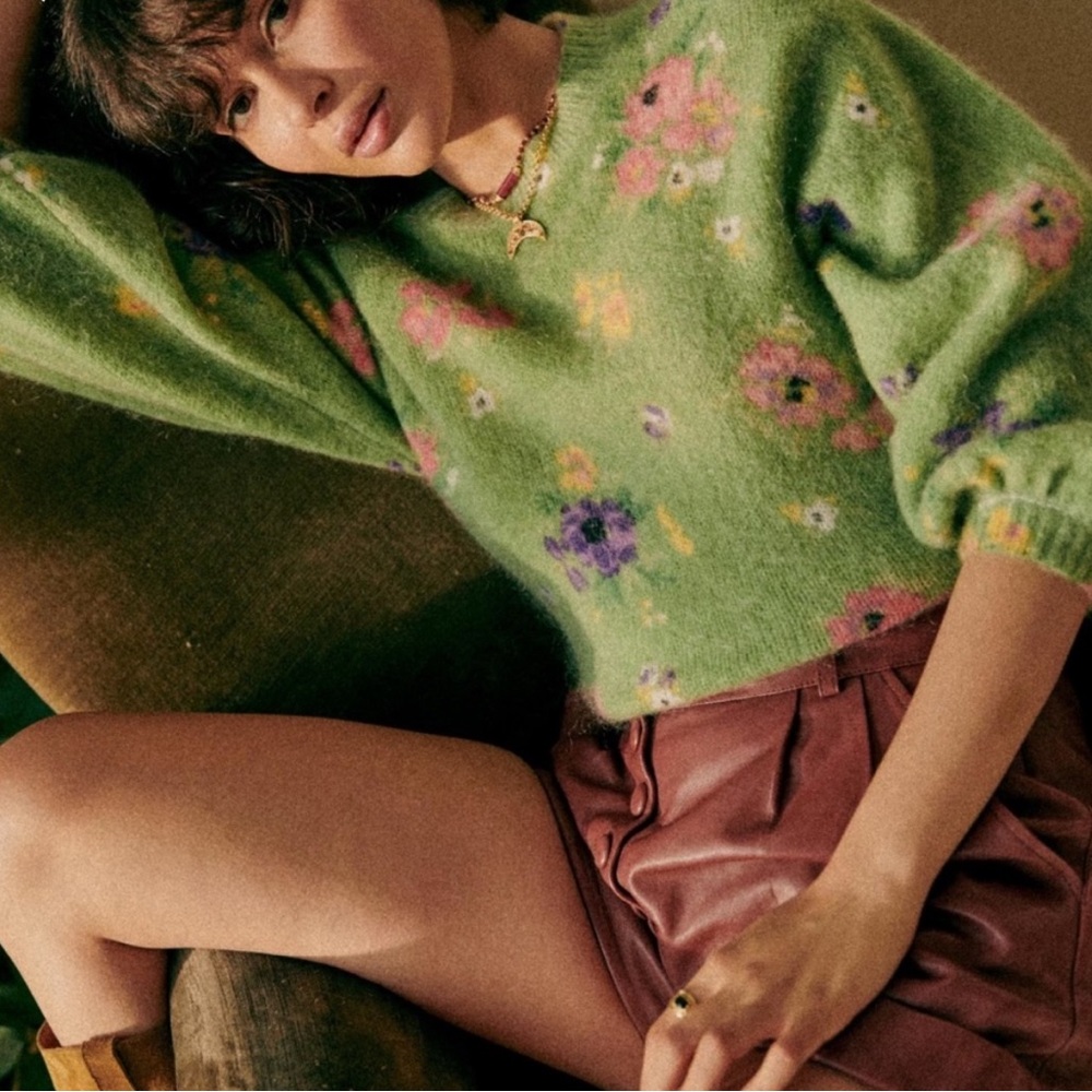 Sezane Silvia garden print sweater M - Picture 5 of 5